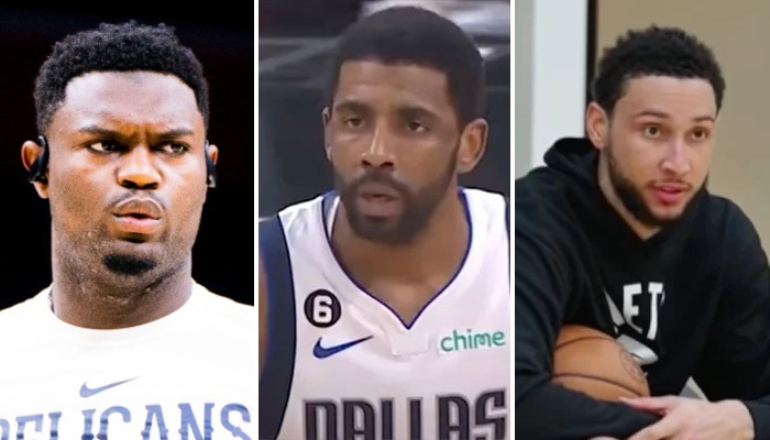 NBA Zion Williamson, Kyrie Irving et Ben Simmons