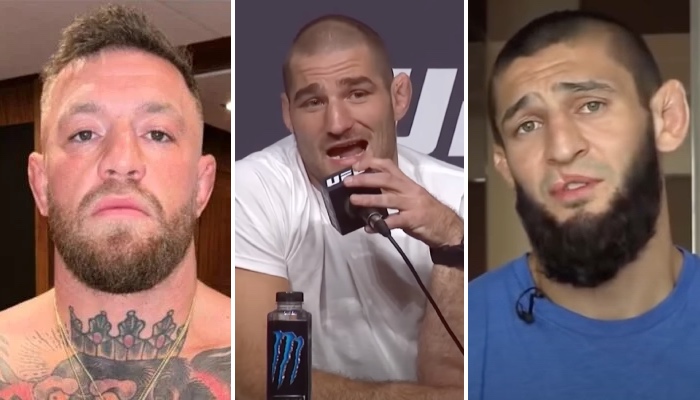 Les stars de l'UFC Conor McGregor, Sean Strickland et Khamzat Chimaev