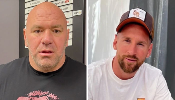 Dana White, patron de l'UFC, et Lionel Messi