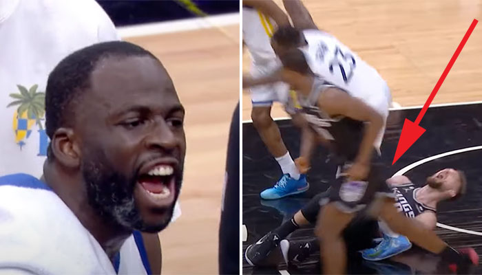 Draymond Green craque et assène un coup à Domantas Sabonis