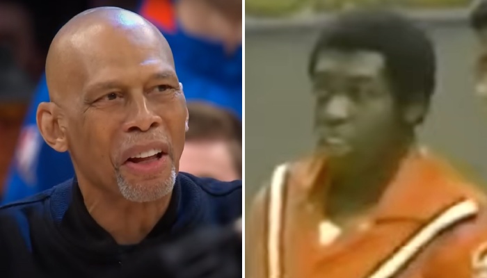 Les légendes NBA Kareem Abdul-Jabbar (gauche) et Earl Monroe (droite)