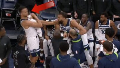 NBA – Rudy Gobert disjoncte et met une énorme droite à Kyle Anderson !