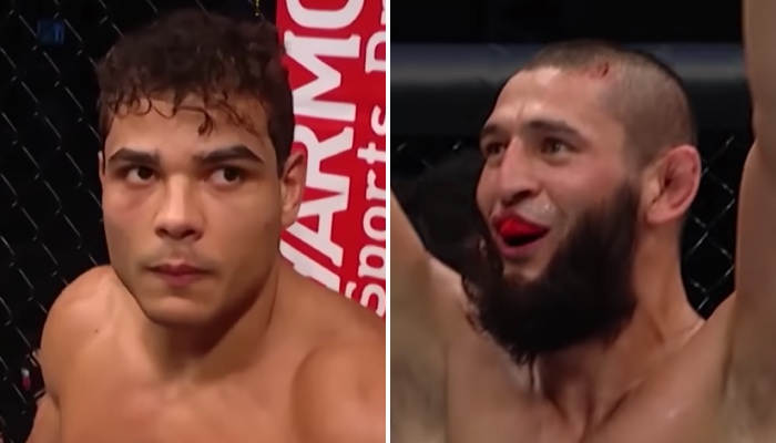 Les combattants UFC Paulo Costa (gauche) et Khamzat Chimaev (droite)