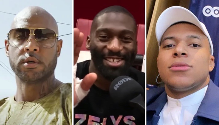 Booba, Cédric Doumbé et Kylian Mbappé