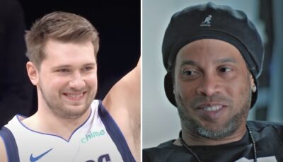 NBA – La photo virale de Luka Doncic avec Ronaldinho (1m82), minuscule !