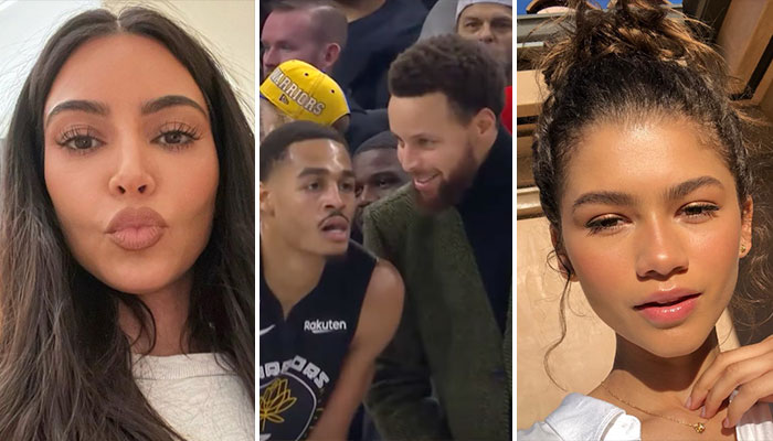 Kim Kardashian, Jordan Poole et Steph Curry, Zendaya