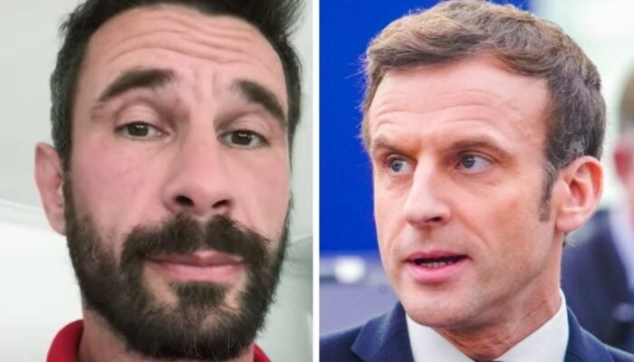 Manuel Ferrara et Emmanuel Macron