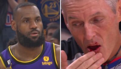 NBA – Scène lunaire, un arbitre finit en sang… à cause de LeBron ! (vidéo)