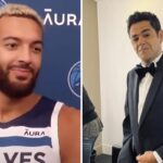 NBA – La photo virale de Rudy Gobert (2m16), immense à côté de Jamel Debbouze (1m65) !