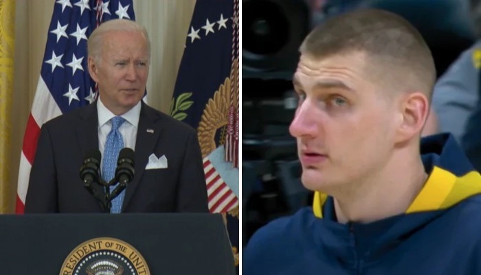 NBA Joe Biden et Nikola Jokic