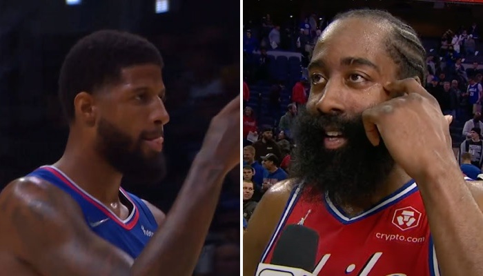 Paul George et James Harden, potentiels futurs coéquipiers aux Clippers