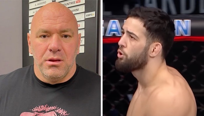 UFC Nassourdine Imavov et Dana White