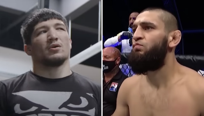 Les combattants MMA Baysangur « Baki » Chamsoudinov (gauche) et Khamzat Chimaev (droite)