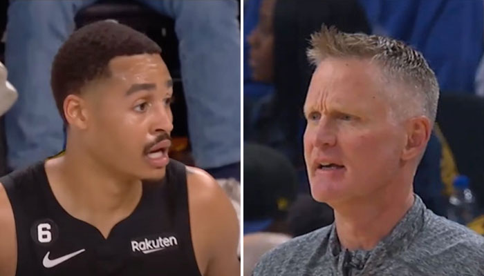 Jordan Poole et Steve Kerr