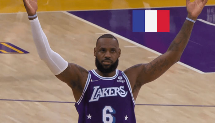 LeBron James sous le maillot des Lakers