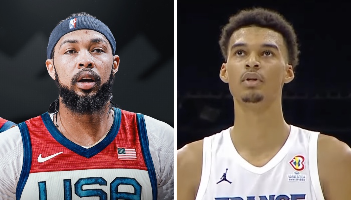 La star NBA Brandon Ingram, ici sous les couleurs de Team USA, et le grand espoir français Victor Wembanyama