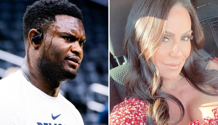 Le joueur NBA des New Orleans Pelicans, Zion Williamson (gauche) et la célèbre actrice de films X, Kendra Lust (droite)