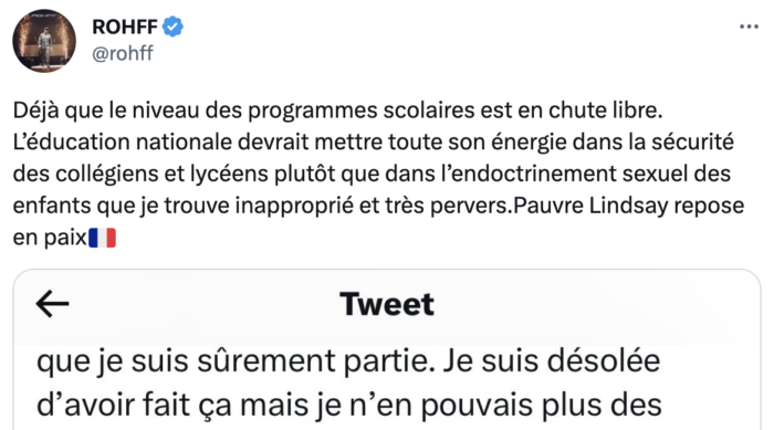 Reassembled, Rohff lets out a nasty rant against France: “Already that…”