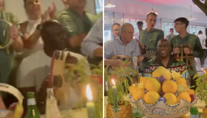 Magic Johnson et Michael Jordan en vacances en Italie