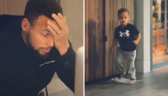 Stephen Curry mis à l'amende par son fils Canon, âgé de 5 ans