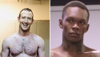 La photo virale de Mark Zuckerberg (70kg), monstrueux à côté d’Izzy Adesanya !