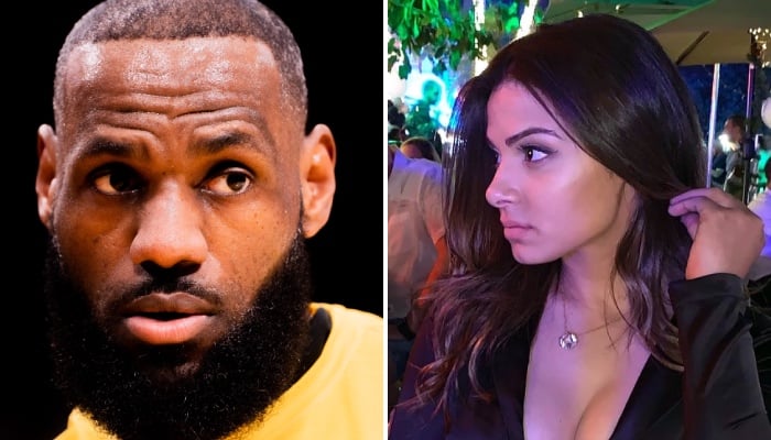 La superstar NBA LeBron James (gauche) et l'influenceuse Christina Salgado (droite)