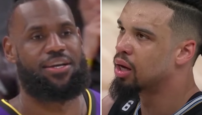 Les joueurs NBA LeBron James (gauche) et Dillon Brooks (droite)