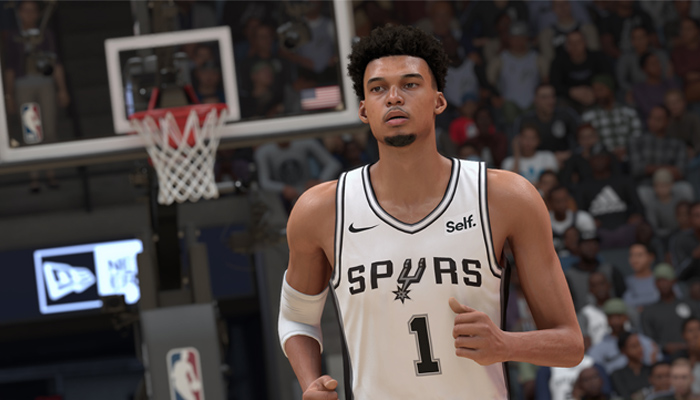 Le joueur NBA français Victor Wembanyama sur 2K24