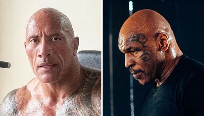 Dwayne "The Rock" Johnson et Mike Tyson