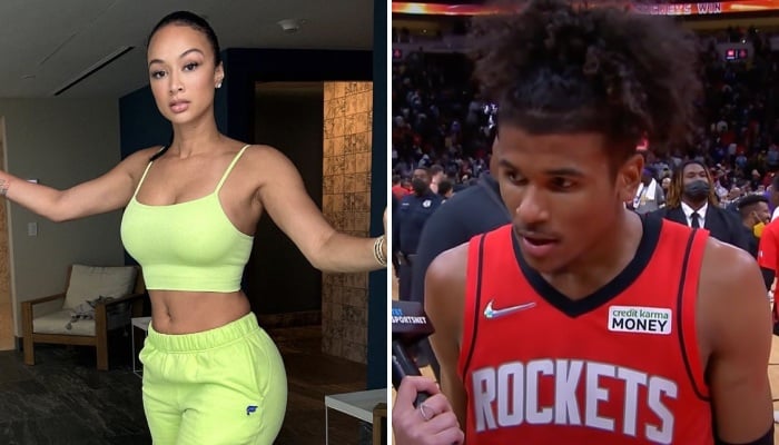 L'arrière des Rockets Jalen Green (droite) et sa petite-amie Draya Michele (gauche)