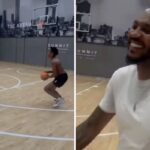 NBA – Les images folles de Melo, détruit en direct par son fils Kiyan, 16 ans !