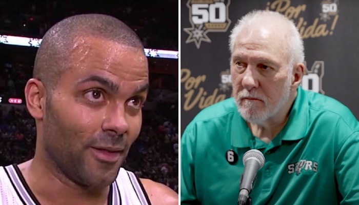 NBA Tony Parker et Gregg Popovich