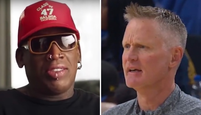 Les légendes de la NBA, Dennis Rodman (gauche) et Steve Kerr (droite)