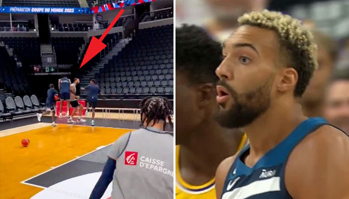 Rudy Gobert en feu à l'entraînement des Bleus