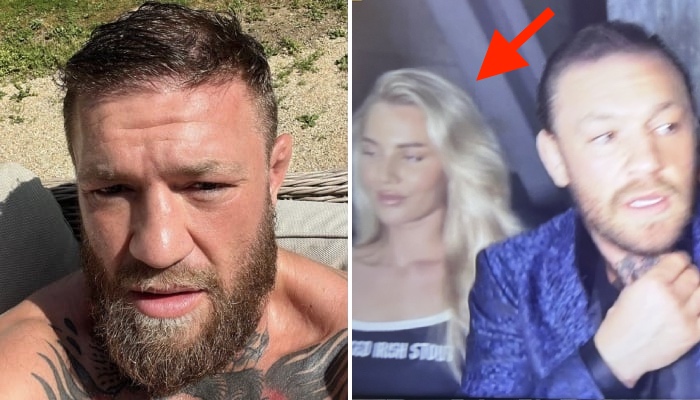 La star de l'UFC Conor McGregor (gauche) a été aperçu bien accompagné loin de son épouse