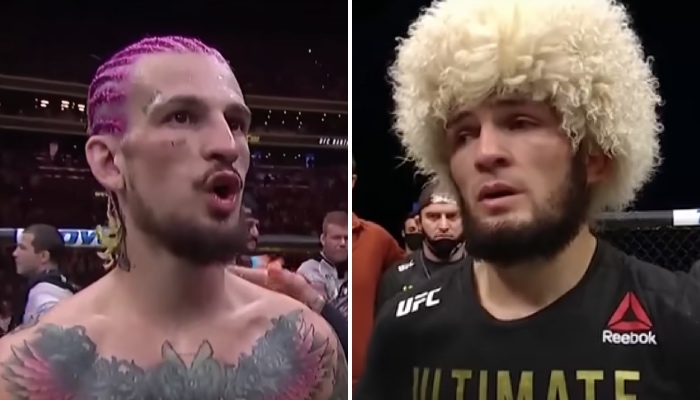 Les stars de l'UFC Sean O'Malley (gauche) et Khabib Nurmagomedov (droite)