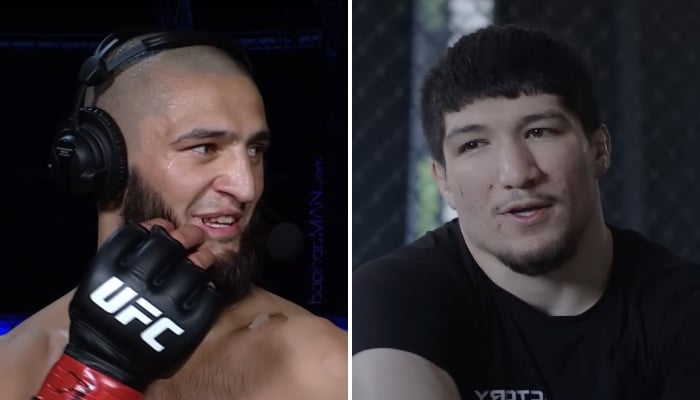 Les combattants MMA Khamzat Chimaev (gauche) et Baysangur « Baki » Chamsoudinov (droite)