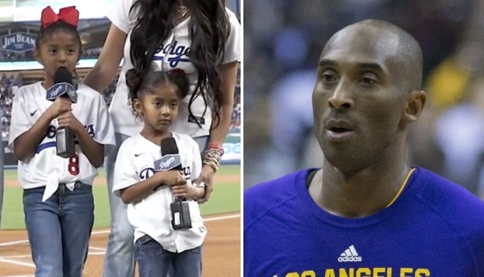 Les jeunes filles de Kobe Bryant à un match des Los Angeles Dodgers