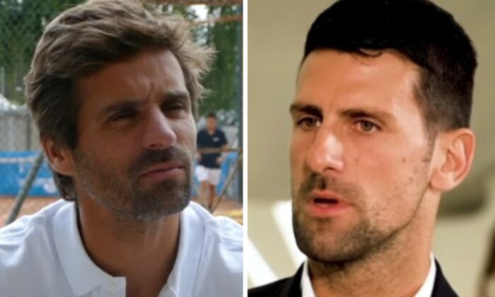 Arnaud Clément et Novak Djokovic