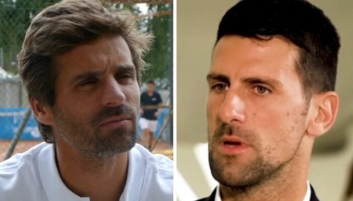 Arnaud Clément et Novak Djokovic