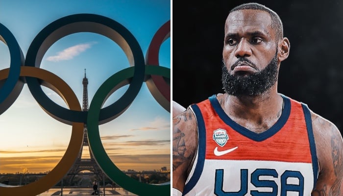La superstar NBA LeBron James (droite) représentera les États-Unis pour les Jeux Olympiques de Paris 2024