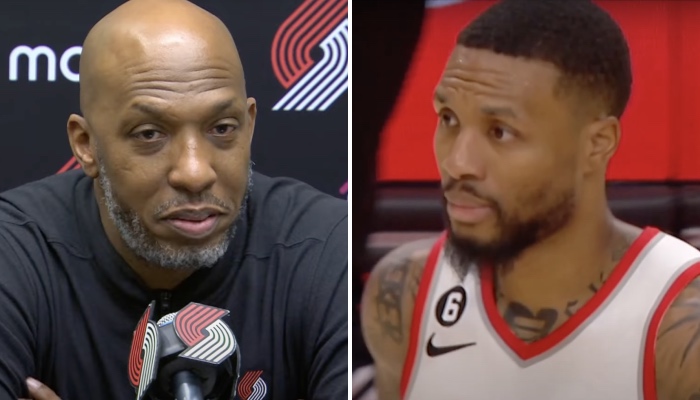 Le coach NBA des Portland Trail Blazers, Chauncey Billups (gauche) et le meneur star Damian Lillard (droite)