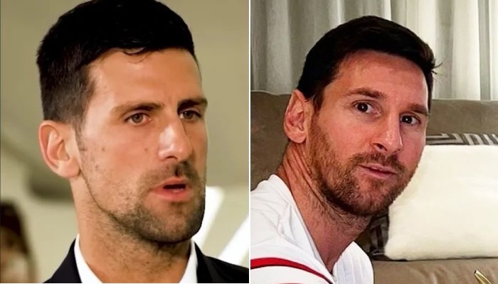 La star du tennis Novak Djokovic et le footballeur argentin Lionel Messi