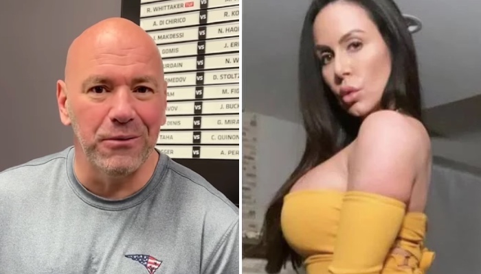 Le président de l'UFC Dana White (gauche) et l'actrice de films X Kendra Lust (droite)