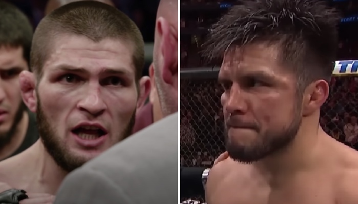 Les légendes de l'UFC Khabib Nurmagomedov (gauche) et Henry Cejudo (droite)