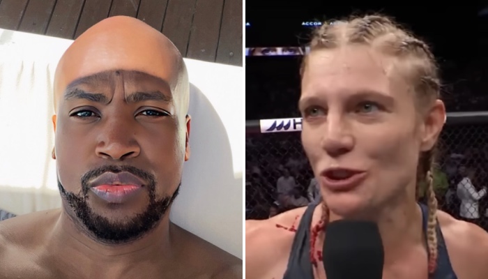 Le célèbre rappeur Rohff (gauche) et la combattante française de l'UFC Manon Fiorot