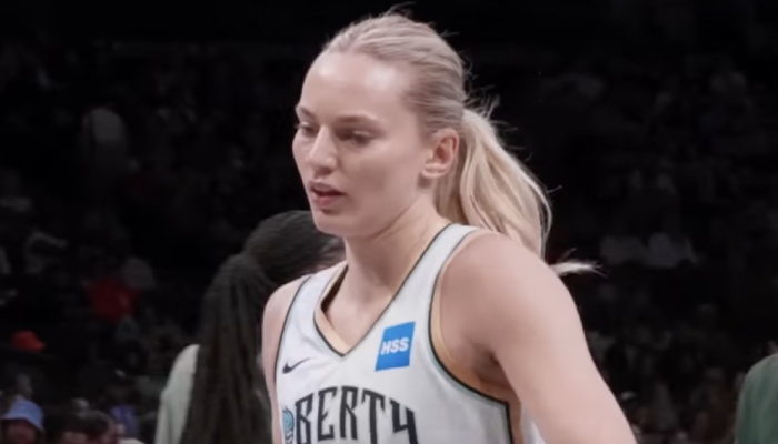 La joueuse WNBA française du New York Liberty, Marine Johannès