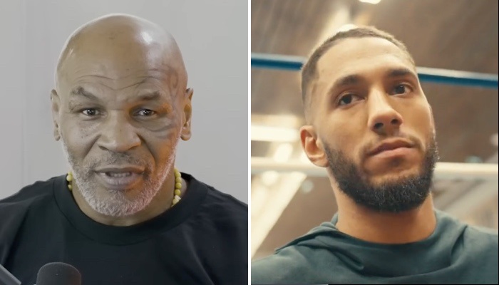 Mike Tyson, légende de la boxe, et le Français Tony Yoka