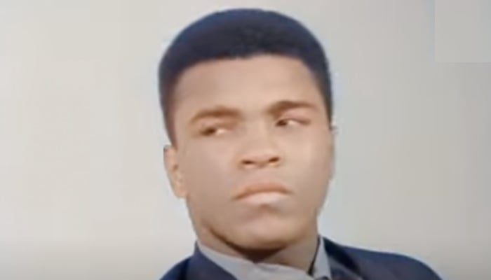 Mohamed Ali sur un plateau télé