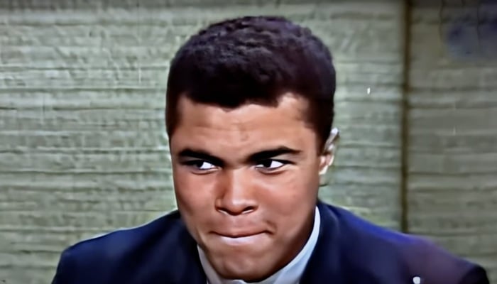 Mohamed Ali sur un plateau télé en 1965